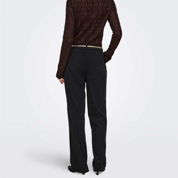 ONLY  ONLPOPTRASH-LIAS MW STRAIGHT PANT PNT BF BLACK