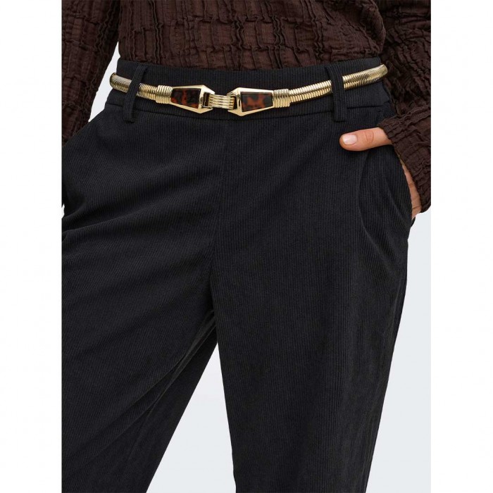 ONLY  ONLPOPTRASH-LIAS MW STRAIGHT PANT PNT BF BLACK