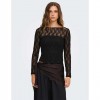 ONLY ONLNIKITA L/S BOATNECK LACE TOP BOX JRS BLACK