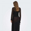 ONLY ONLNIKITA L/S BOATNECK LACE TOP BOX JRS BLACK