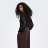 ONLY ONLGLOW LS WOVEN MIX O-NECK KNT BLACK