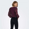 ONLY ONLGLOW LS WOVEN MIX O-NECK KNT BORDO