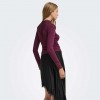 ONLY ONLTILDE L/S HIGH NECK LACE TOP JRS NOOS BORDO