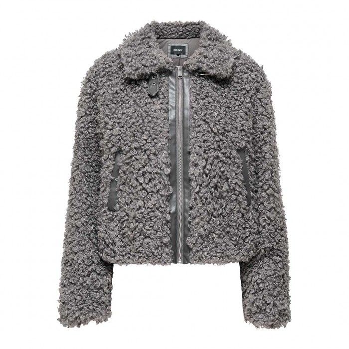 ONLY ONLTILDA TEDDY JACKET CC OTW GRAY