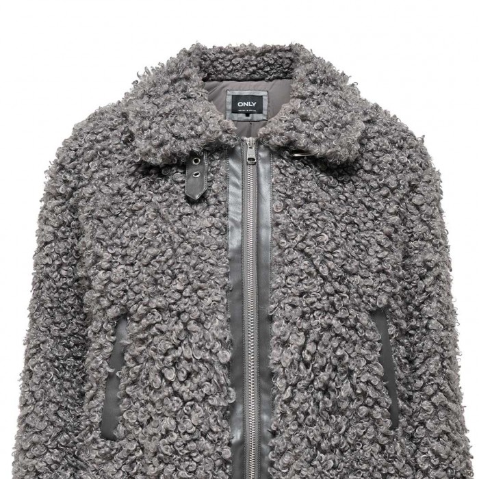 ONLY ONLTILDA TEDDY JACKET CC OTW GRAY