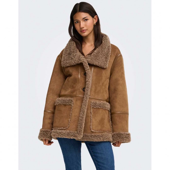 ONLY ONLELLIS BONDED JACKET OTW BROWN