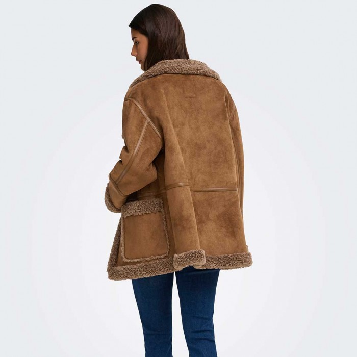 ONLY ONLELLIS BONDED JACKET OTW BROWN