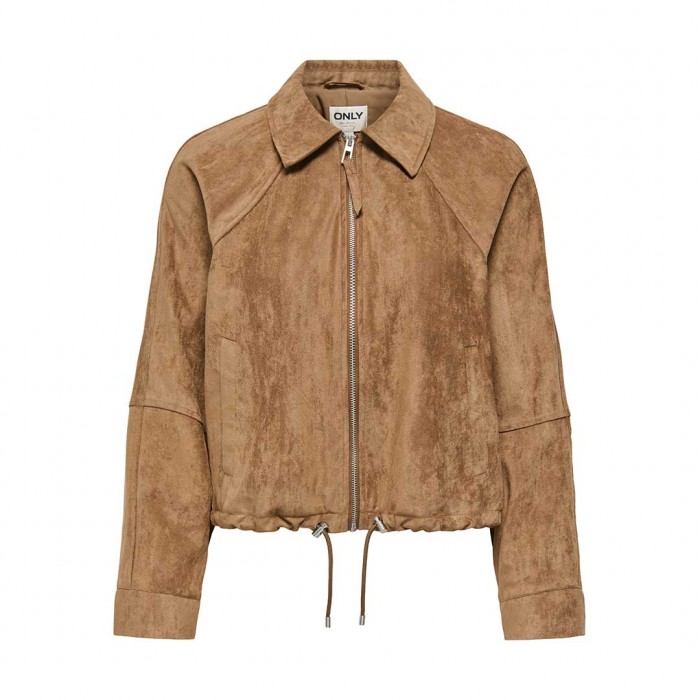 ONLY ONLLIXA L/S FAUX SUEDE JACKET CC PNT BROWN