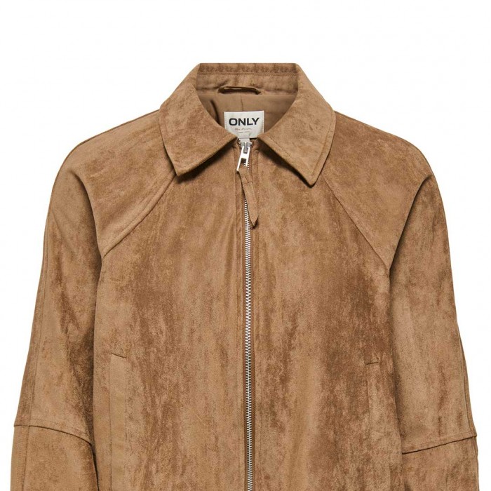 ONLY ONLLIXA L/S FAUX SUEDE JACKET CC PNT BROWN