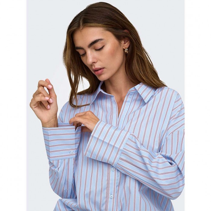 ONLY ONLOREGON ALVA LS REG SHIRT NOOS WVN CIEL