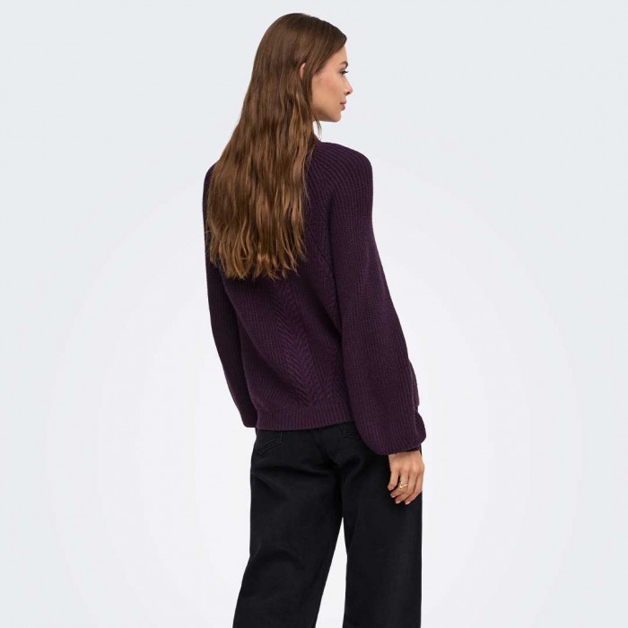 ONLY  ONLKATIA LS DETAIL HIGHNECK NOOS KNT VIOLET