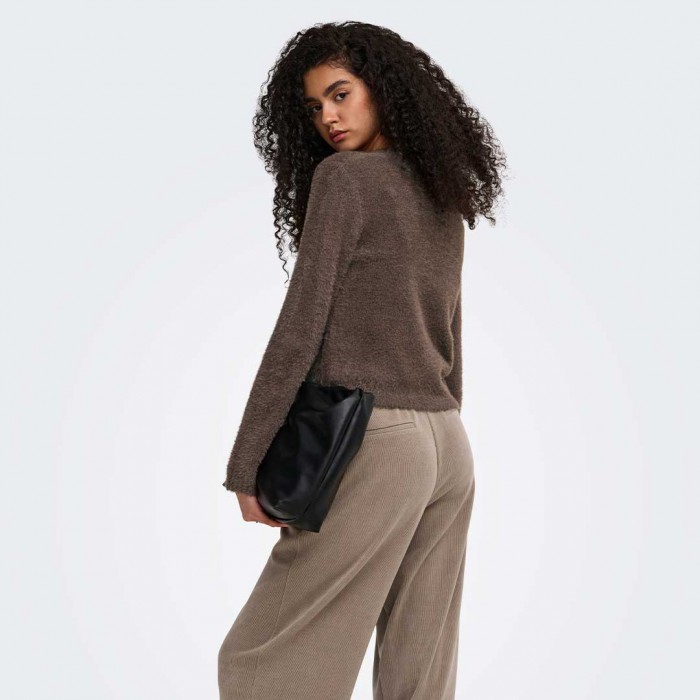 ONLY ONLKERRY PIUMO LS O-NECK CC KNT BROWN