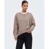 ONLY ONLALIVIA LS HIGH-LOW O-NECK NOOS KNT BEIGE