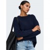ONLY ONLALIVIA LS HIGH-LOW O-NECK NOOS KNT DARK NAVY