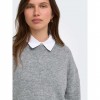ONLY  ONLALIVIA LS HIGH-LOW O-NECK NOOS KNT LIGHT GRAY