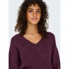 ONLY ONLCAMILLA V-NECK L/S PULLOVER KNT NOOS BORDO