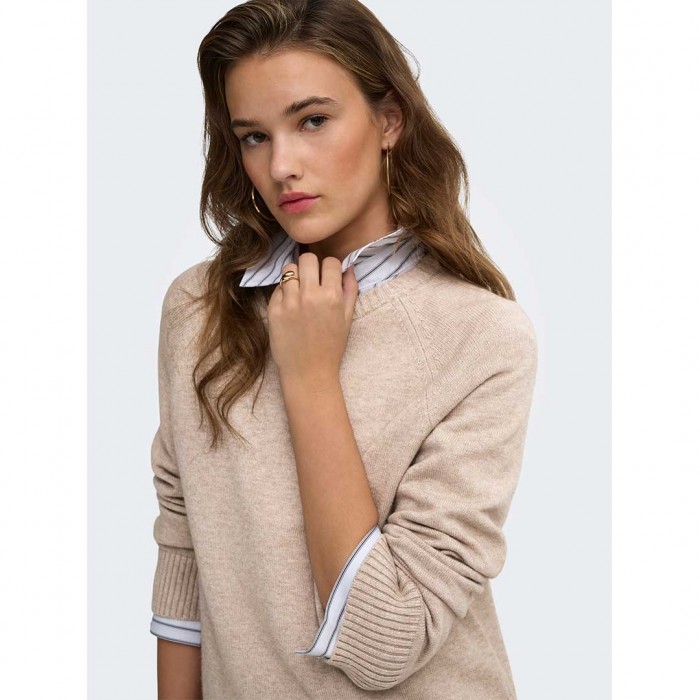 ONLY ONLPRINCESS LS O-NECK RAGLAN KNT NOOS ECRU