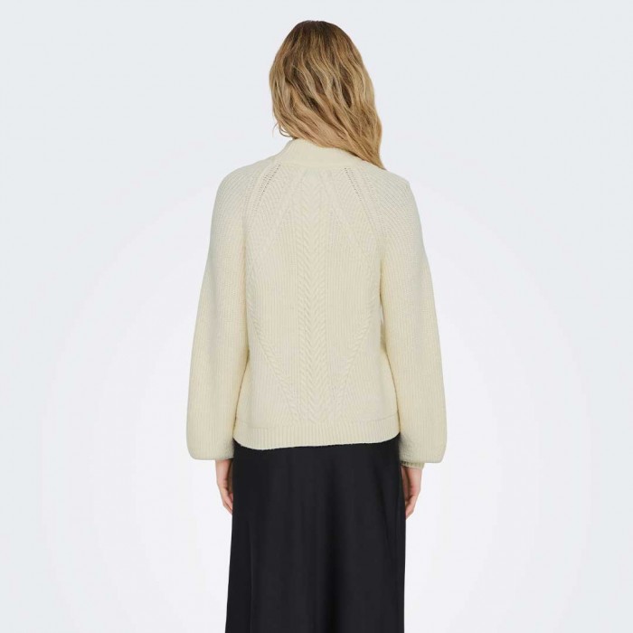 ONLY ONLKATIA LS DETAIL HIGHNECK NOOS KNT ECRU