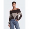 ONLY ONLALIVIA LS OFF SHOULDER KNT BROWN