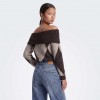 ONLY ONLALIVIA LS OFF SHOULDER KNT BROWN