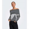 ONLY ONLALIVIA LS OFF SHOULDER KNT GRAY
