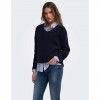 ONLY ONLCAMILLA V-NECK L/S PULLOVER KNT NOOS DARK BLUE