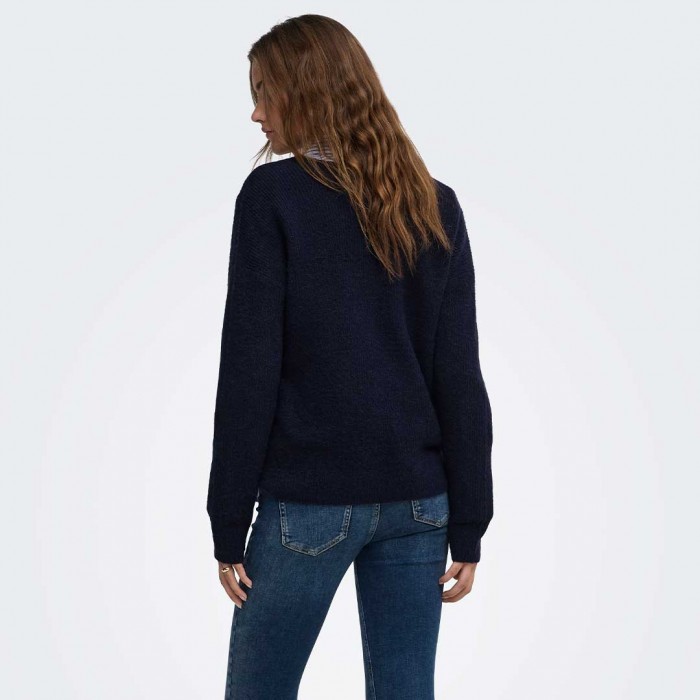 ONLY ONLCAMILLA V-NECK L/S PULLOVER KNT NOOS DARK BLUE