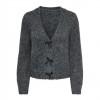 ONLY ONLZAGGIE LS BUTTON V-NECK CARDI KNT DARK GRAY