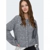ONLY ONLMIGGIE LS O-NECK PEARL CARDI KNT NOOS GRAY
