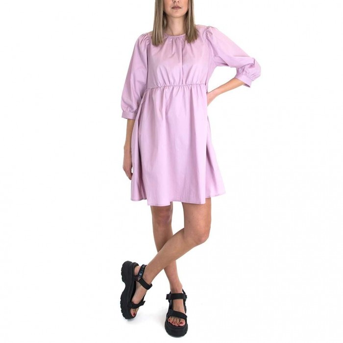 ONLELLY LIFE NECK DRESS WOMEN ONLY ΡΟΖ