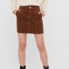 CORDUROY SKIRT ONLY γυναικεια κοτλε φουστα καφε