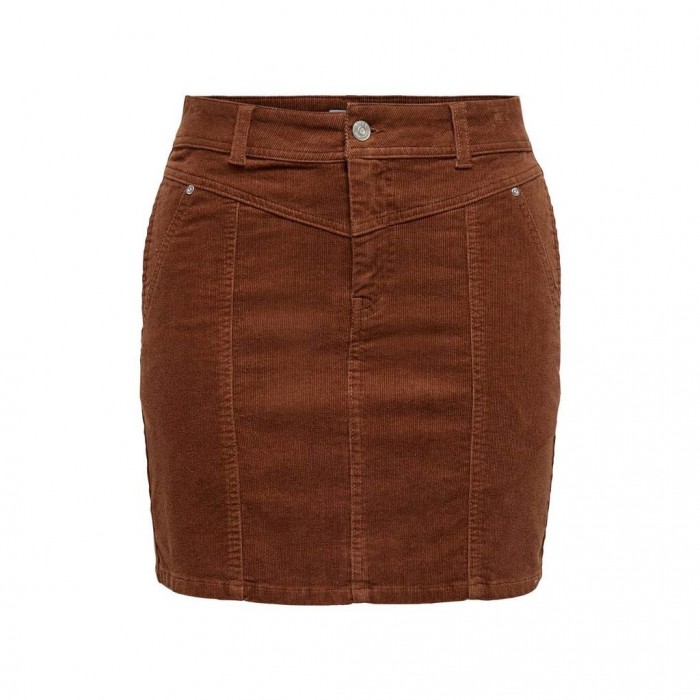 CORDUROY SKIRT ONLY γυναικεια κοτλε φουστα καφε