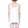 Desigual white Clara vest with colored print WHITE