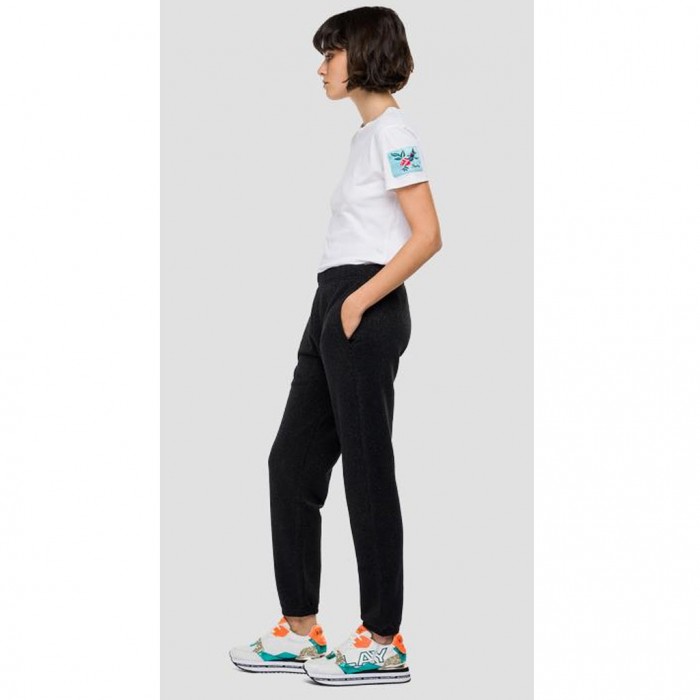 REPLAY LOOSE FIT REPLAY JOGGER PANTS WITH LUREX BLACK