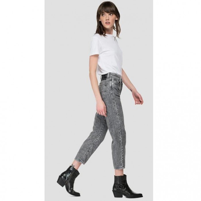 REPLAY MOM FIT ROSE LABEL TYNA JEANS GREY