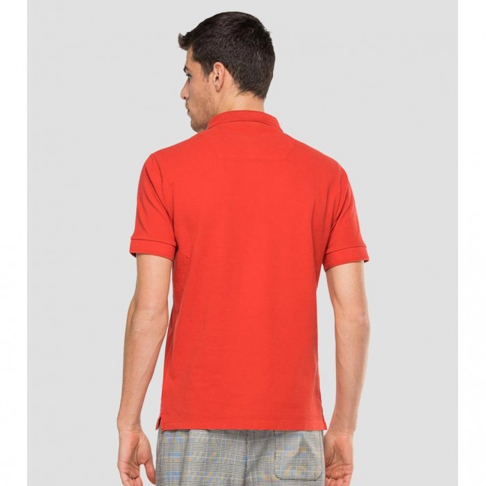 REPLAY COTTON POLO SHIRT RED