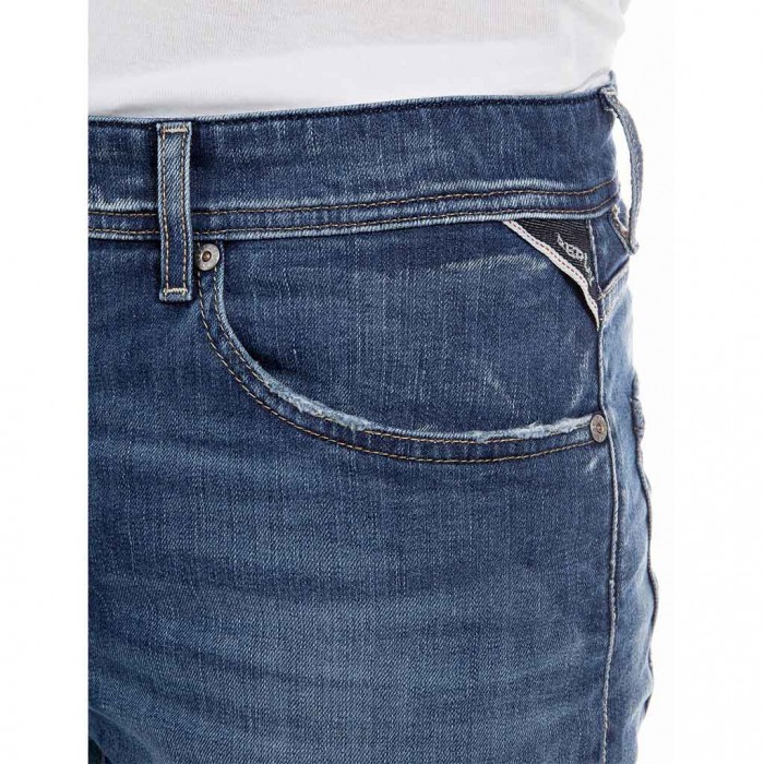 REPLAY MENS JEAN SHORTS BLUE