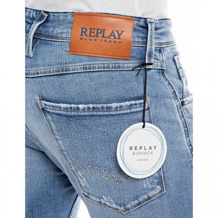 REPLAY ANBASS SLIM FIT MENS JEAN LIGHT BLUE