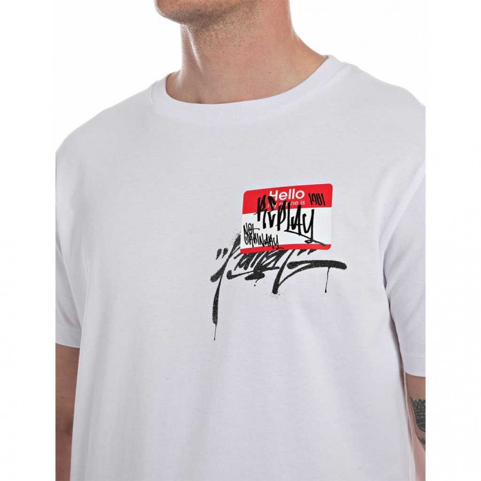 REPLAY MENS T-SHIRT BACK PRINT WHITE2