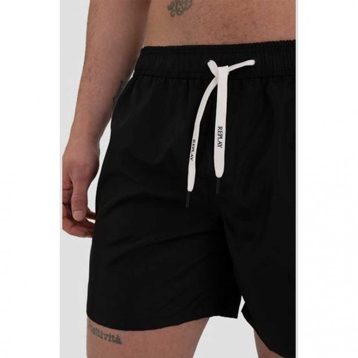 REPLAY SWIMMING TRUNKS WITH ARCHIVE LOGO BLACK