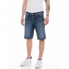 REPLAY STRAIGHT FIT GROVER BERMUDA SHORTS BLUE