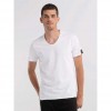 REPLAY V-NECK JERSEY T-SHIRT WHITE