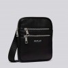 REPLAY CROSSBODY BAG WITH HAMMERED EFFECT BLACK