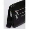 REPLAY CROSSBODY BAG WITH HAMMERED EFFECT BLACK