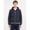 REPLAY SHORT JACKET WITH HOOD BLUE