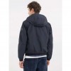 REPLAY SHORT JACKET WITH HOOD BLUE