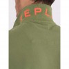 REPLAY PIQUÉ POLO SHIRT WITH PRINT GREEN