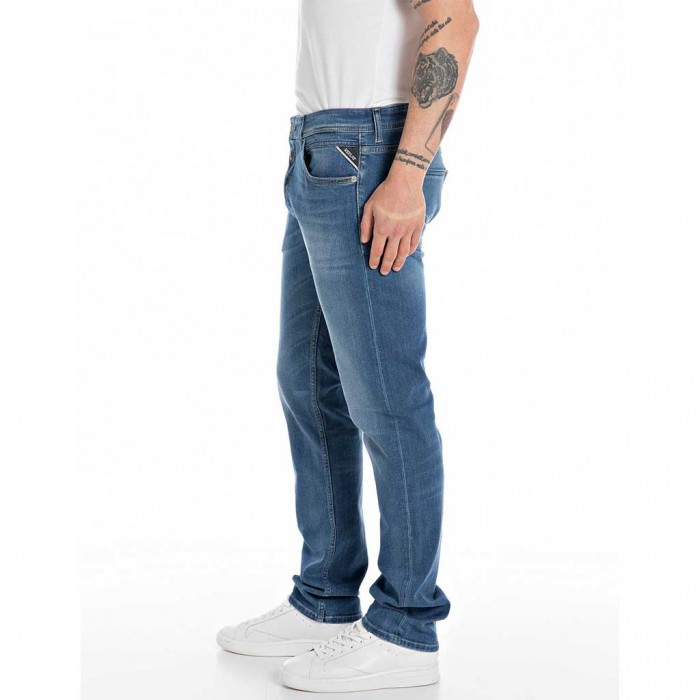 REPLAY GROVER STRETCH STRAIGHT FIT JEANS LIGHT BLUE