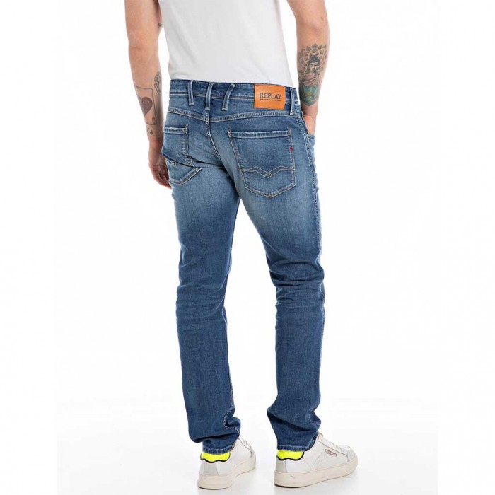 REPLAY ANBASS SLIM FIT MAN JEAN BLUE