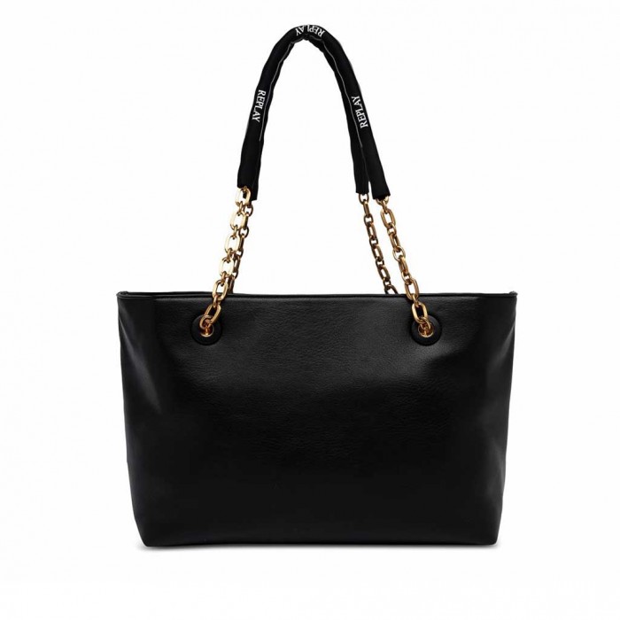 REPLAY WOMAN BAG BIG BLACK